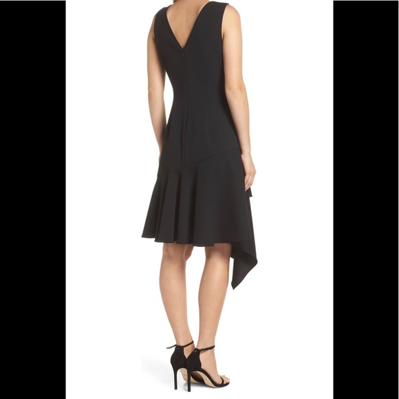 Vince Camuto Hi Low Ruffle Cocktail Dress 6 NEW - Picture 3 of 4